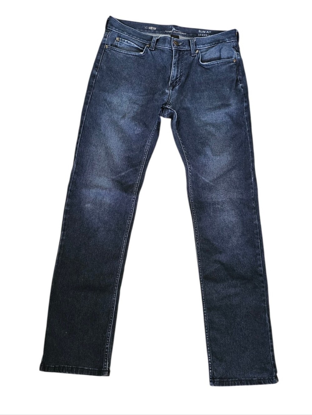Marc Anthony Men's Slim Fit Blue Denim Jeans Size 33 By 34